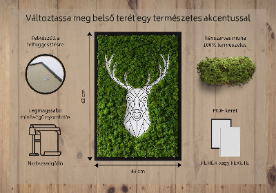 Moss picture Geometric deer