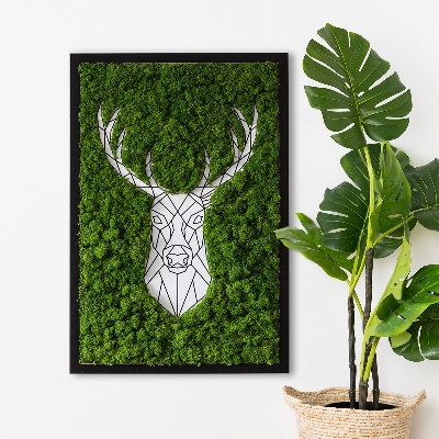 Moss picture Geometric deer
