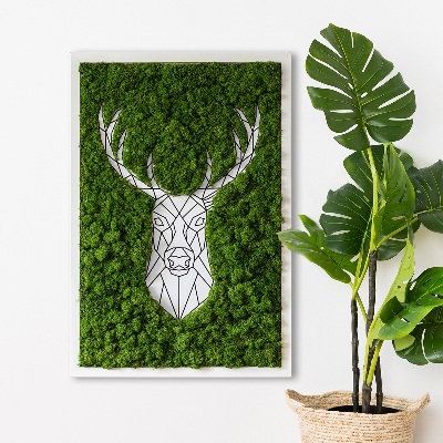 Moss picture Geometric deer