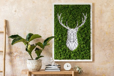 Moss picture Geometric deer