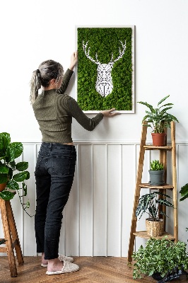 Moss picture Geometric deer