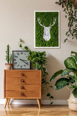 Moss picture Geometric deer