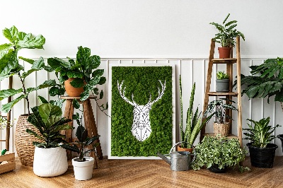 Moss picture Geometric deer
