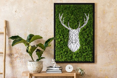 Moss picture Geometric deer