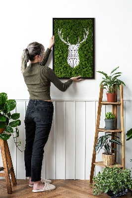 Moss picture Geometric deer
