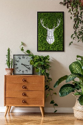Moss picture Geometric deer