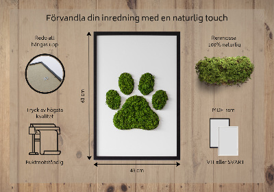 Moss picture Paw print