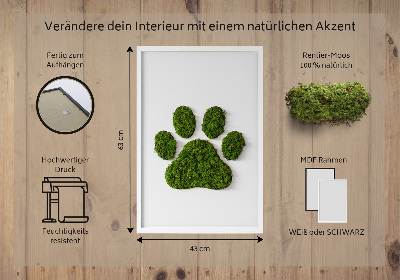 Moss picture Paw print