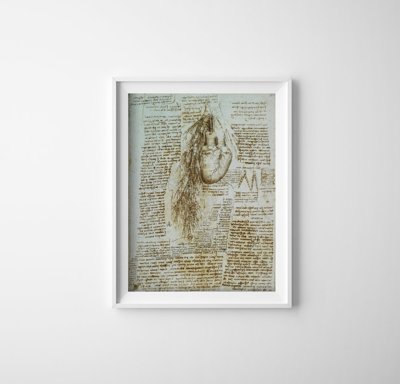 Vintage poster art Da Vinci Anatomy