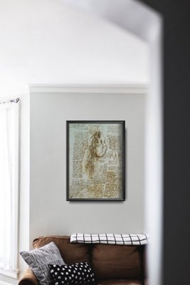 Vintage poster art Da Vinci Anatomy