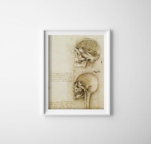 Canvas poster Da Vinci Vintage