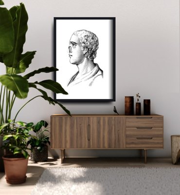 Vintage poster Anatomical Prints Face Nose