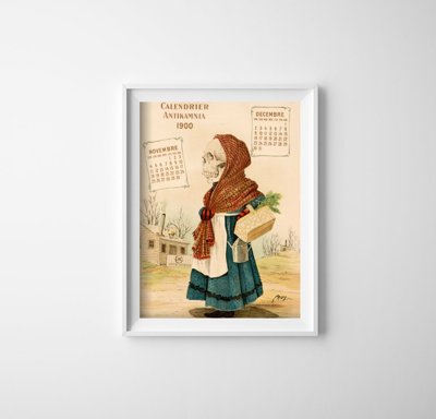 Vintage poster art Antikamnia Medical Calendar