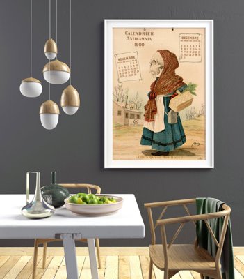 Vintage poster art Antikamnia Medical Calendar