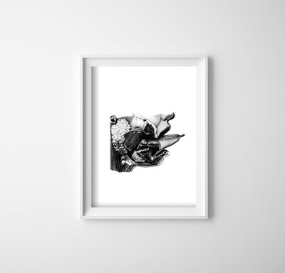 Wall art Anatomical Prints Tongue Mouth