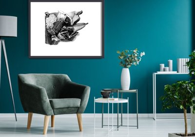 Wall art Anatomical Prints Tongue Mouth