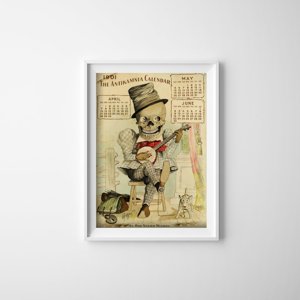 Vintage poster art Antikamnia Calendar