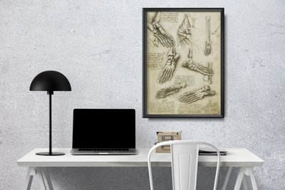 Vintage poster Da Vinci Feet Bones