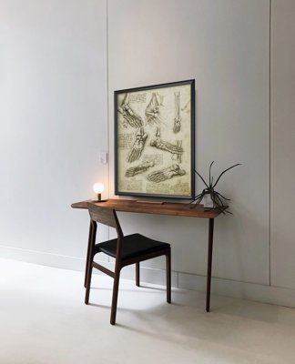Vintage poster Da Vinci Feet Bones