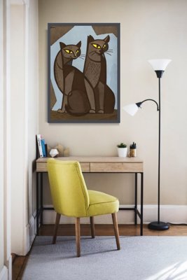 Vintage poster Cat Friends by Tomoo Inagaki