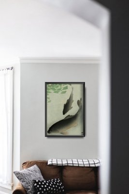 Vintage poster art Carp Koi by Oharn Koson
