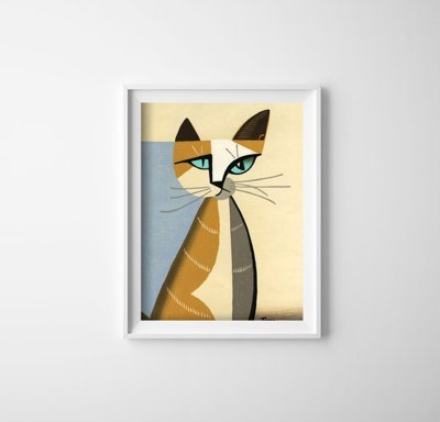Poster Cat Un by Tomoo Inagaki