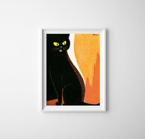 Poster Black Cat by Tomoo Inagaki