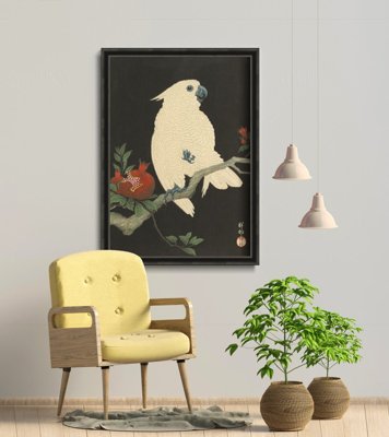 Poster Parrot With Pomegranate by Ohara Koson