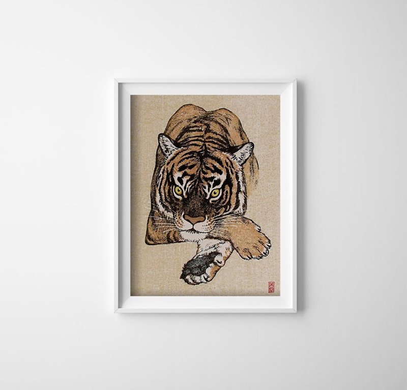Wall art Tiger by Yoshida Toshi