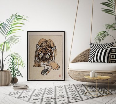 Wall art Tiger by Yoshida Toshi