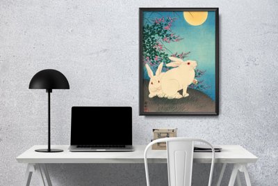 Vintage poster Ohara Koson Rabbit Ukiyo-e Vintage Poster
