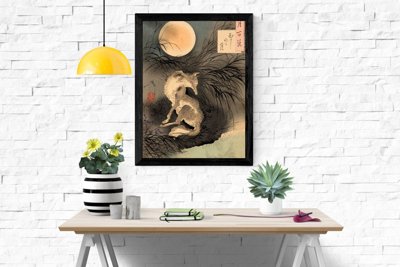 Vintage poster art The Moon On Musashi Plain Tsukioka Yoshitoshi