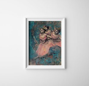 Vintage poster art Three Dancers Edgar Degas