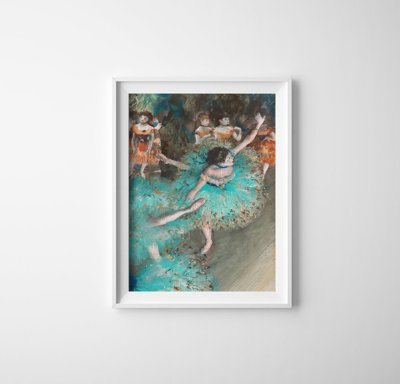 Vintage poster art The Green Dancer Edgar Degas