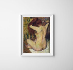 Vintage poster Degas Woman Combing Her Hair