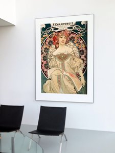 Wall art Alphonse Mucha Poster Réverie
