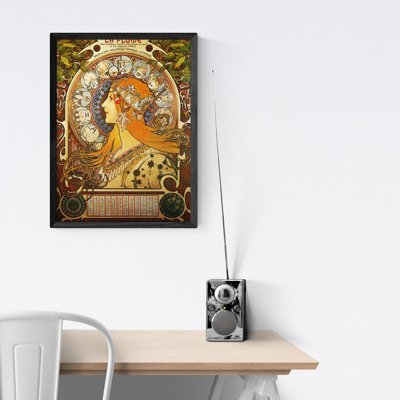 Vintage poster art Mucha Alphonse Advertising Zodiaque La plume