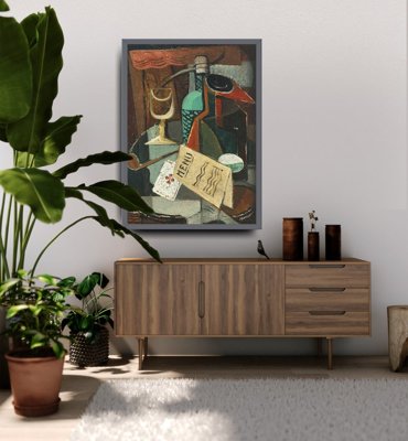 Wall art Nature Morte au Menu Et Au Siphon Louis Marcoussis