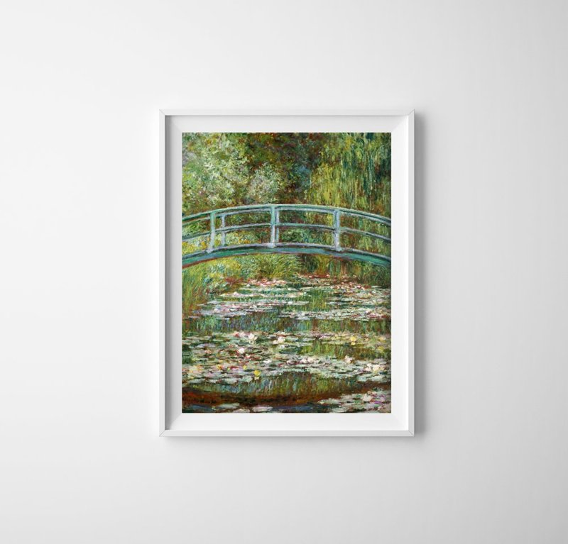 Poster Bridge Over A Pond Of Water Lilies Claude Monet