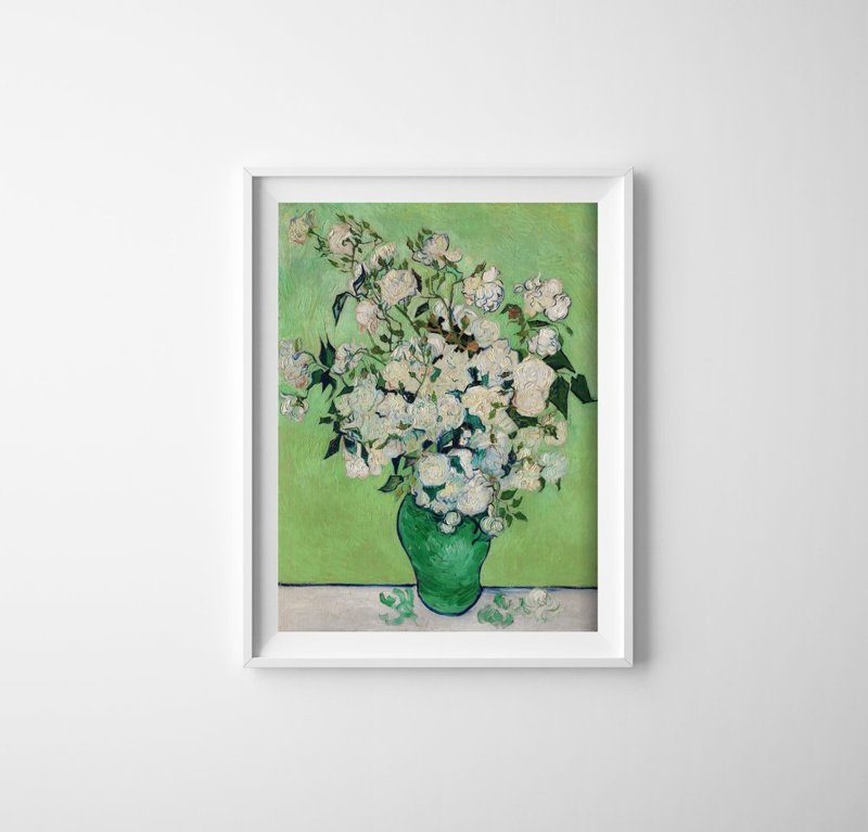 Vintage poster art Van Gogh Roses