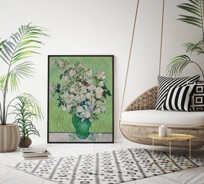 Vintage poster art Van Gogh Roses