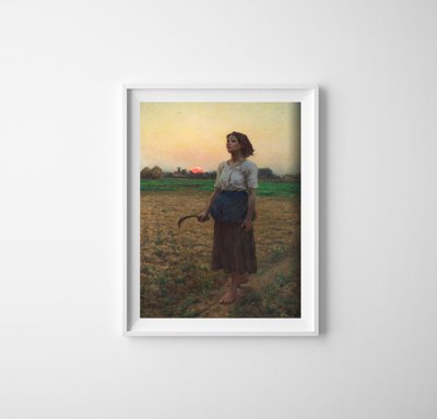 Vintage poster The Song of the Lark by Jules Breton