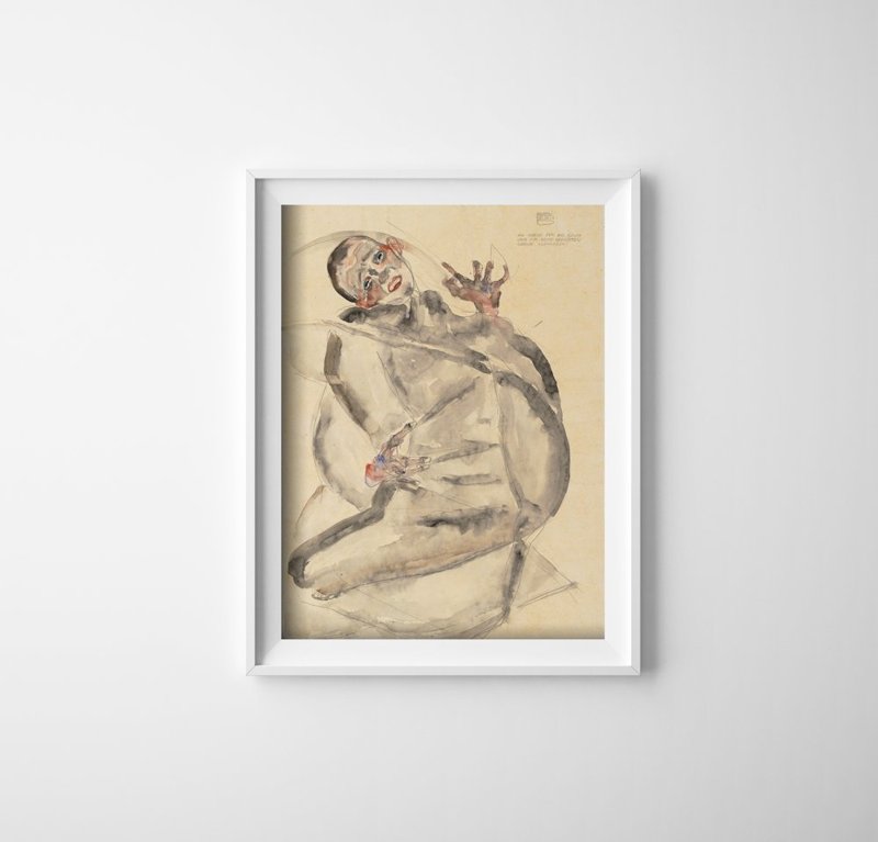 Canvas poster I Will Gladly Endure for Art Egon Schiele