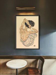 Poster Egon Schiele Print Sitting Back Act