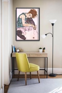 Wall art Seated Woman With Bent Knee Egon Schiele Print