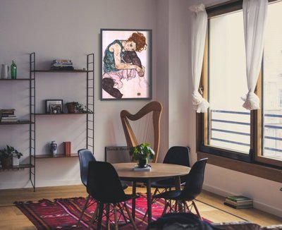 Wall art Seated Woman With Bent Knee Egon Schiele Print