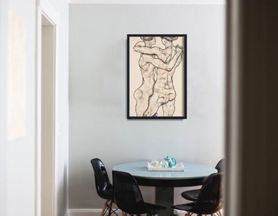 Wall art Egon Schiele Print Egon Schiele Naked Girls Embracing
