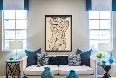 Wall art Egon Schiele Print Egon Schiele Naked Girls Embracing