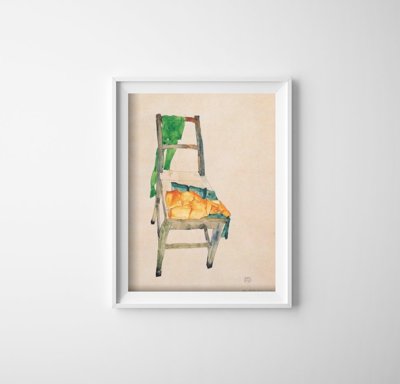 Canvas poster Two of My Handkerchiefs by Egon Schiele