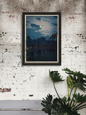 Canvas poster Shrine Gate of Miyajima the Moon and Torii Gate by Koho Shoda